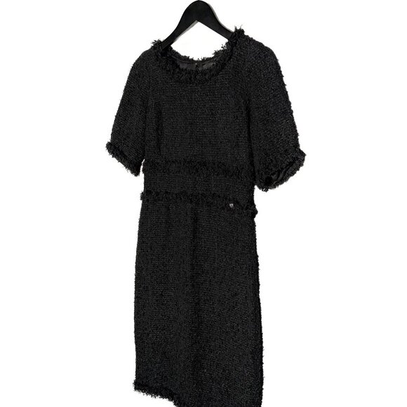 Chanel Black Tweed Short Sleeves Dress - Picture 2 of 8